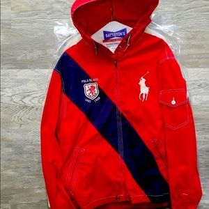 Polo jacket XXL red gently used retail $250